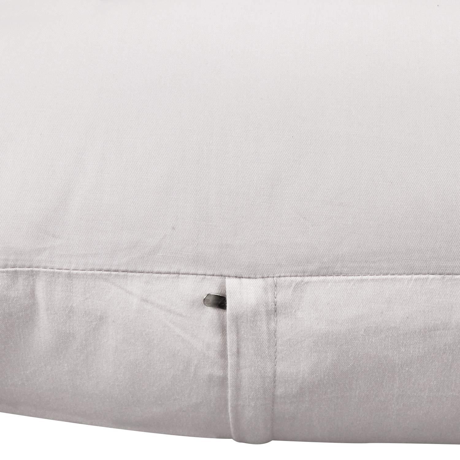 Thmyo 4-Pack 100% Cotton Comfortable Solid Decorative Throw Pillow Case, Square Cushion Cover Pillowcase Sublimation Blank Pillow Covers DIY Throw Pillowcase(18x18 inch/ 45x45cm,Light Silver Grey)