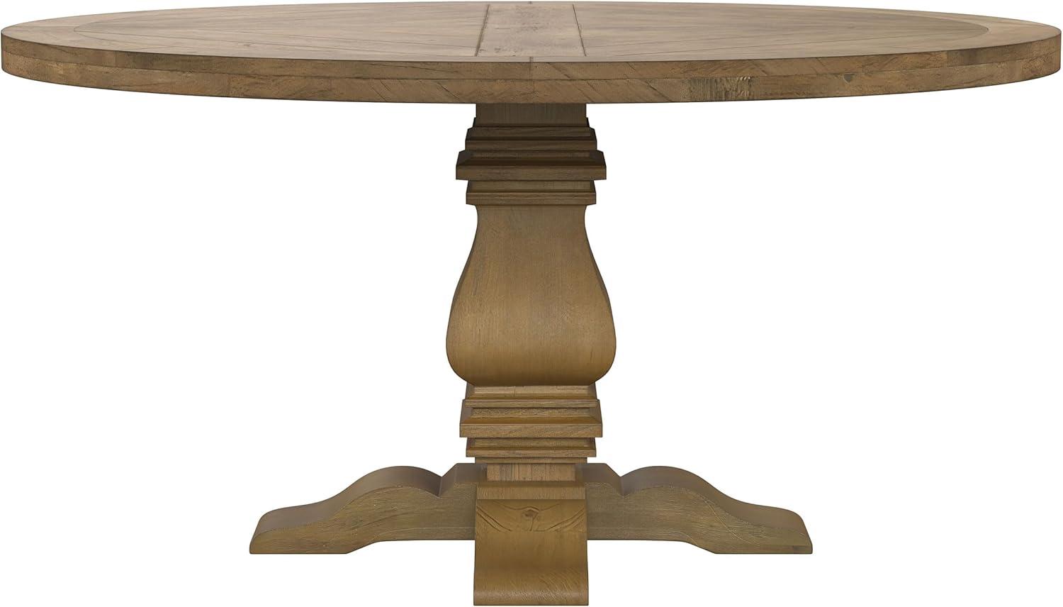 Ophelia & Co. Morriston Pine Round Solid Wood Dining Table