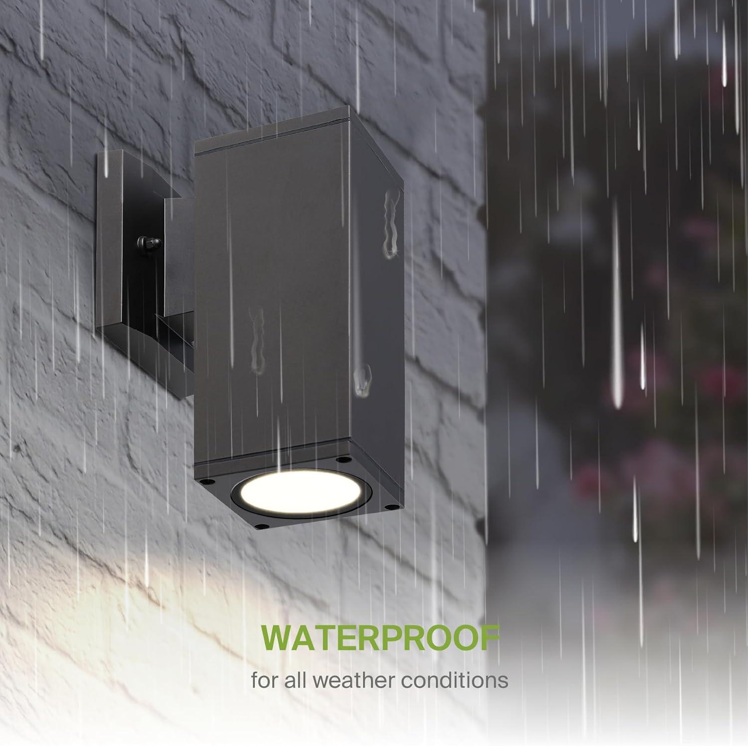 ASD LED 1-Way Round Cylinder Wall Light Fixture | 9W 1000LM 3000-5000K 120V | 3CCT, Photocell, Wateproof, ETL Listed | Exterior Patio Lighting Sconce, Dusk to Dawn Outdoor Lamp | Dark Bronze