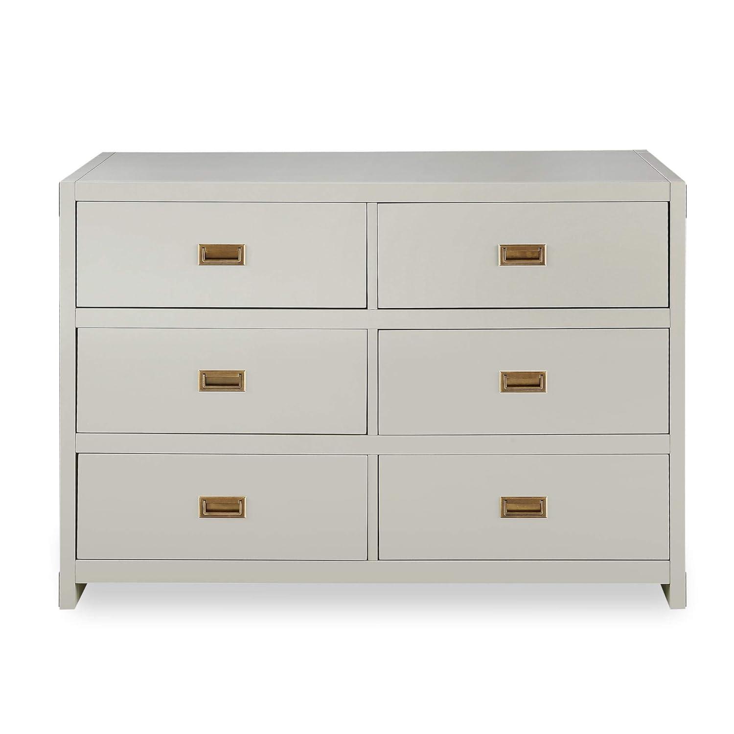 Baby Relax Miles 6-Drawer Dresser, Soft Gray