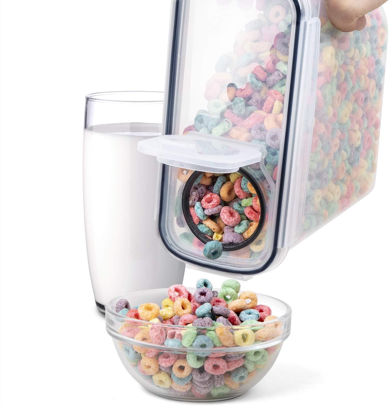 Cereal Container Storage Set - 4 Piece Airtight Large Food Storage BPA Free Dry