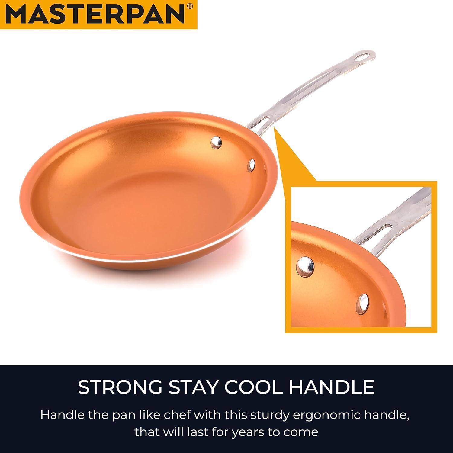 Masterpan Fry Pan, Copper Color Ceramic Non-Stick Coating