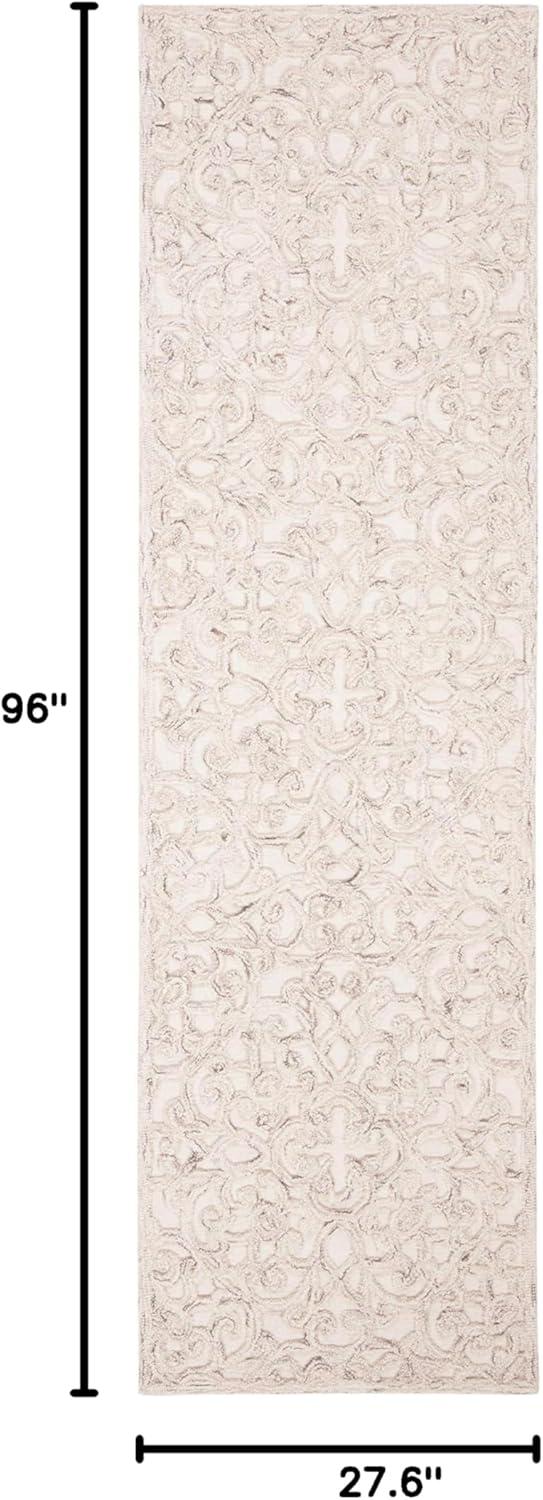 Trace TRC103 Hand Tufted Runner Rug - Camel/Ivory - 2'3"x8' - Safavieh.