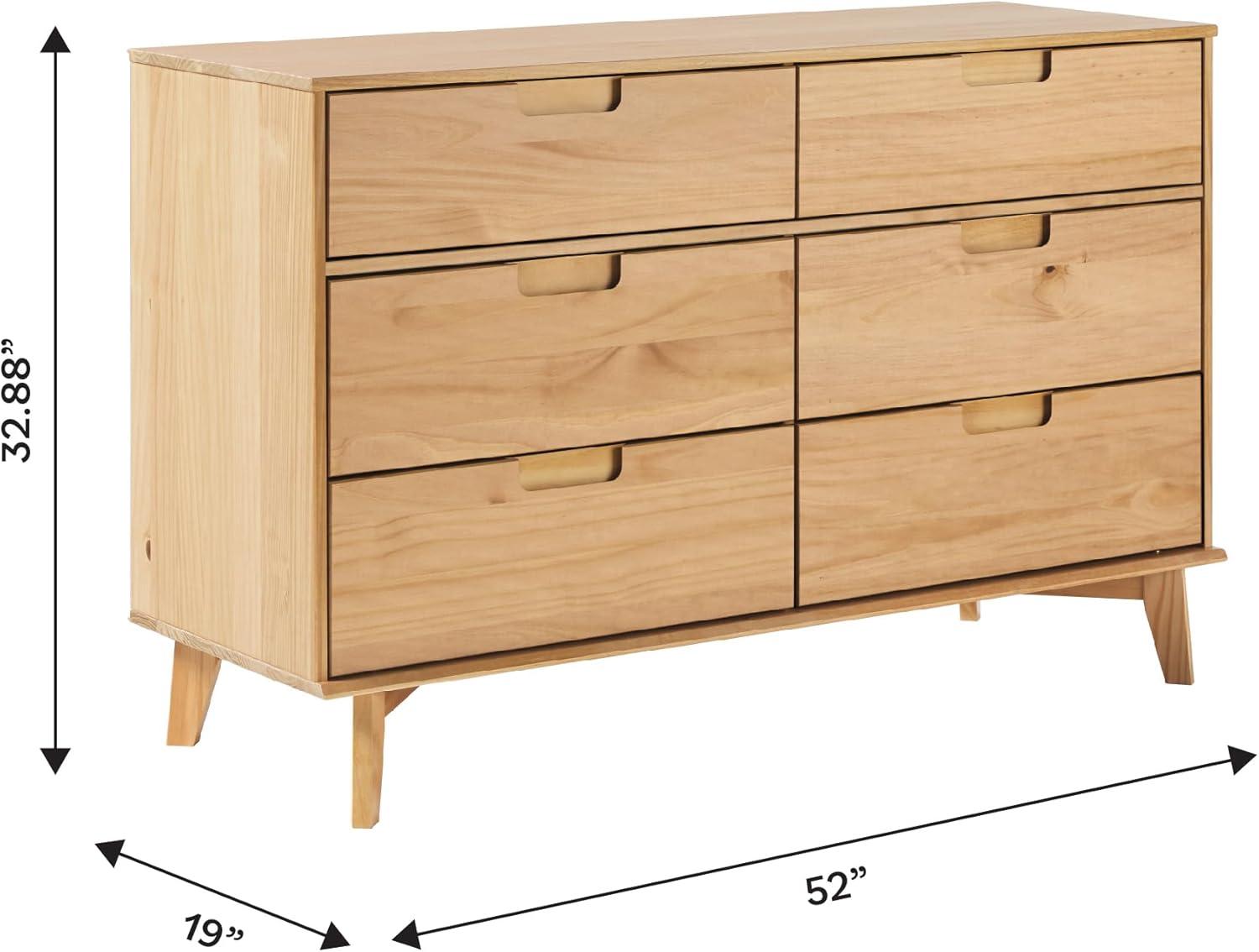 Yarber 6 Drawer Solid Wood Double Dresser