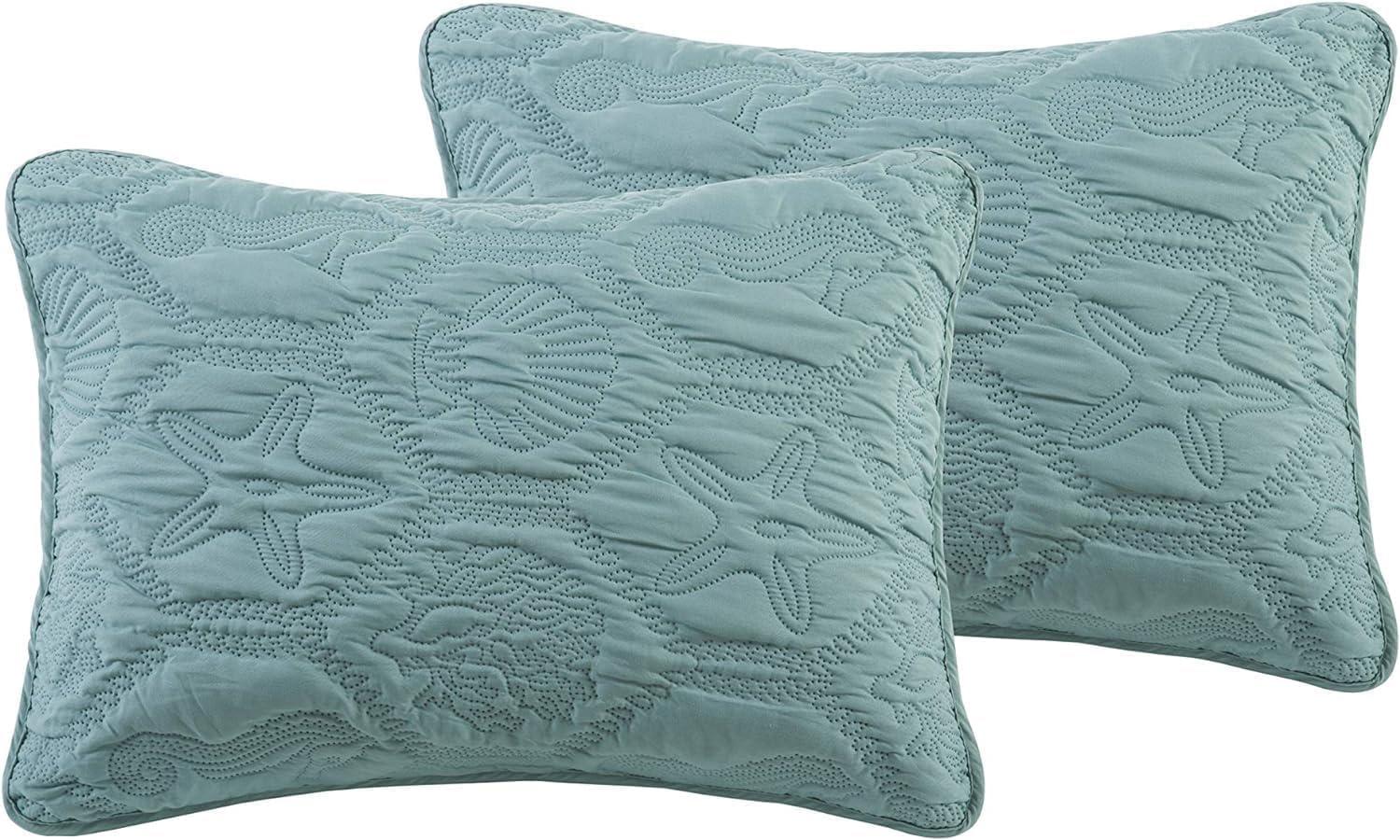 Shore Polyester Textured Sea Life Quilt Set