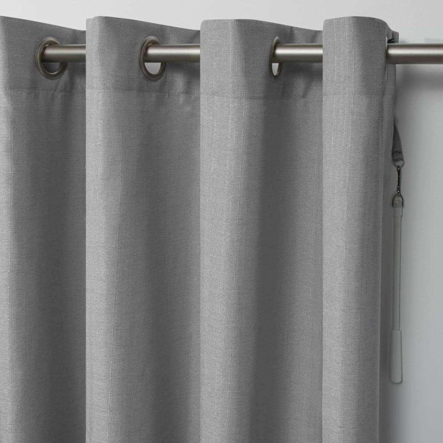108"x96" Loha Patio Grommet Top Single Curtain Panel Light Gray - Exclusive Home