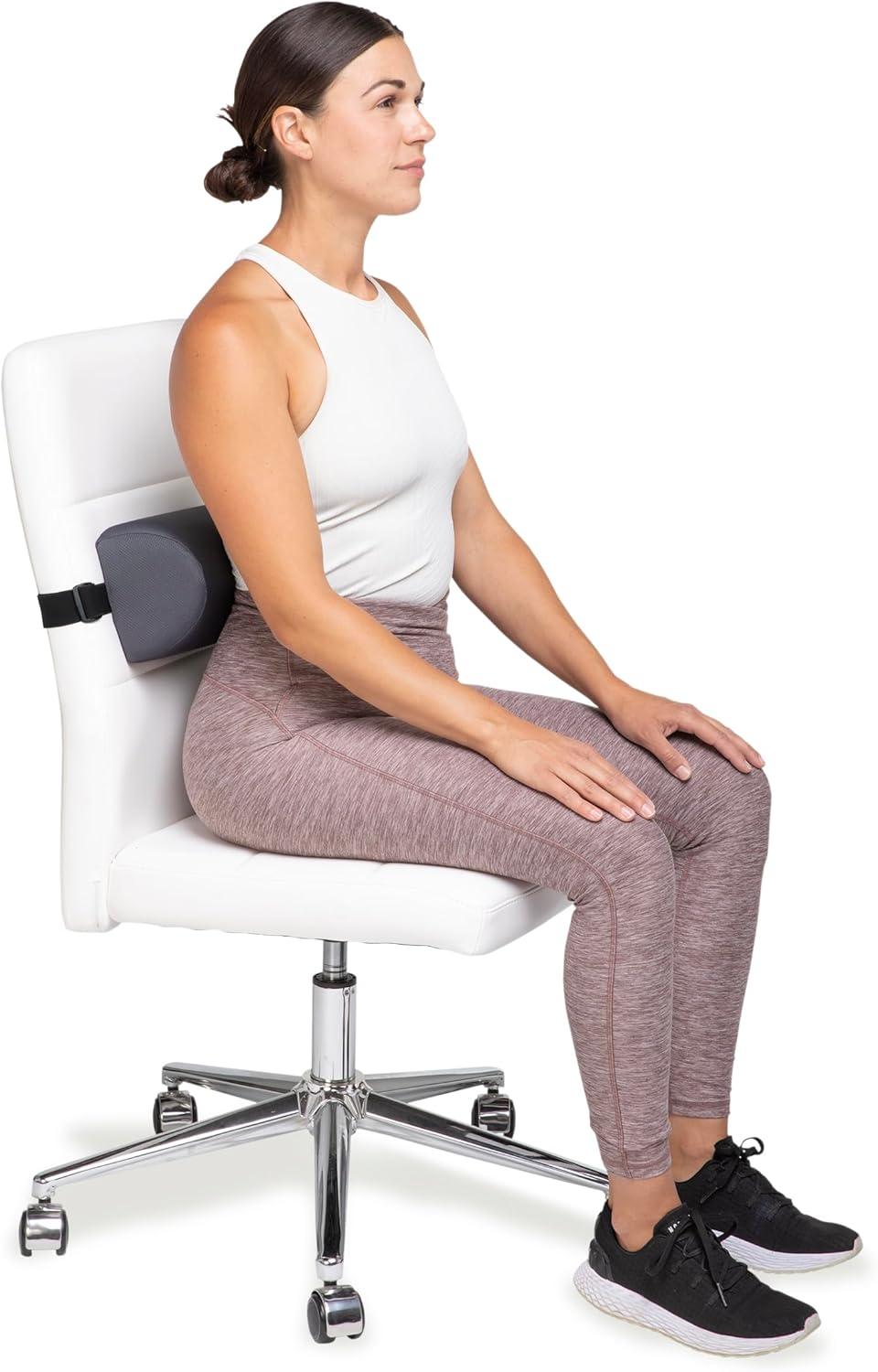 OPTP The Original McKenzie D-Section Lumbar Roll – USA Made Low Back Lumbar Support Pillow for Office, Back Pillow for Car and Travel