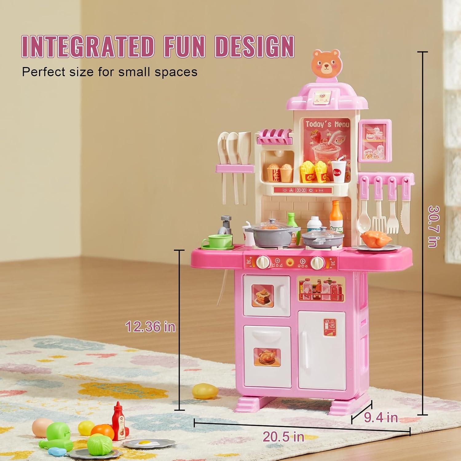 Kids Kitchen Playset Play Kitchen for Kids Corner Wooden Play Kitchen 2-4 Years - Kitchens