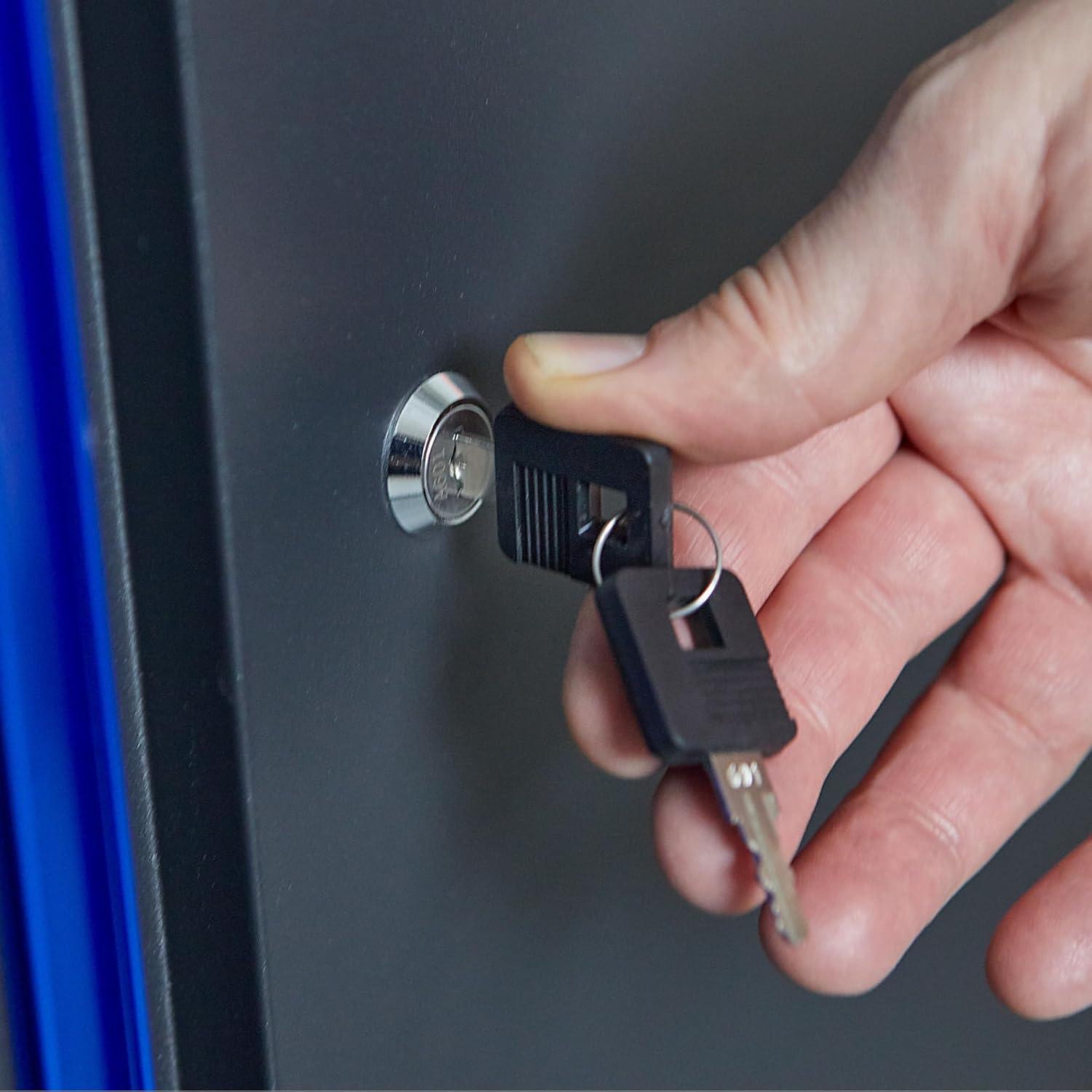 Strongway 6-Pc. Steel Garage Storage System with Drawers, Pegboard, Shelves, Tabletop, 2 Rolling Cabinets, 81.5in. x 75.7in.