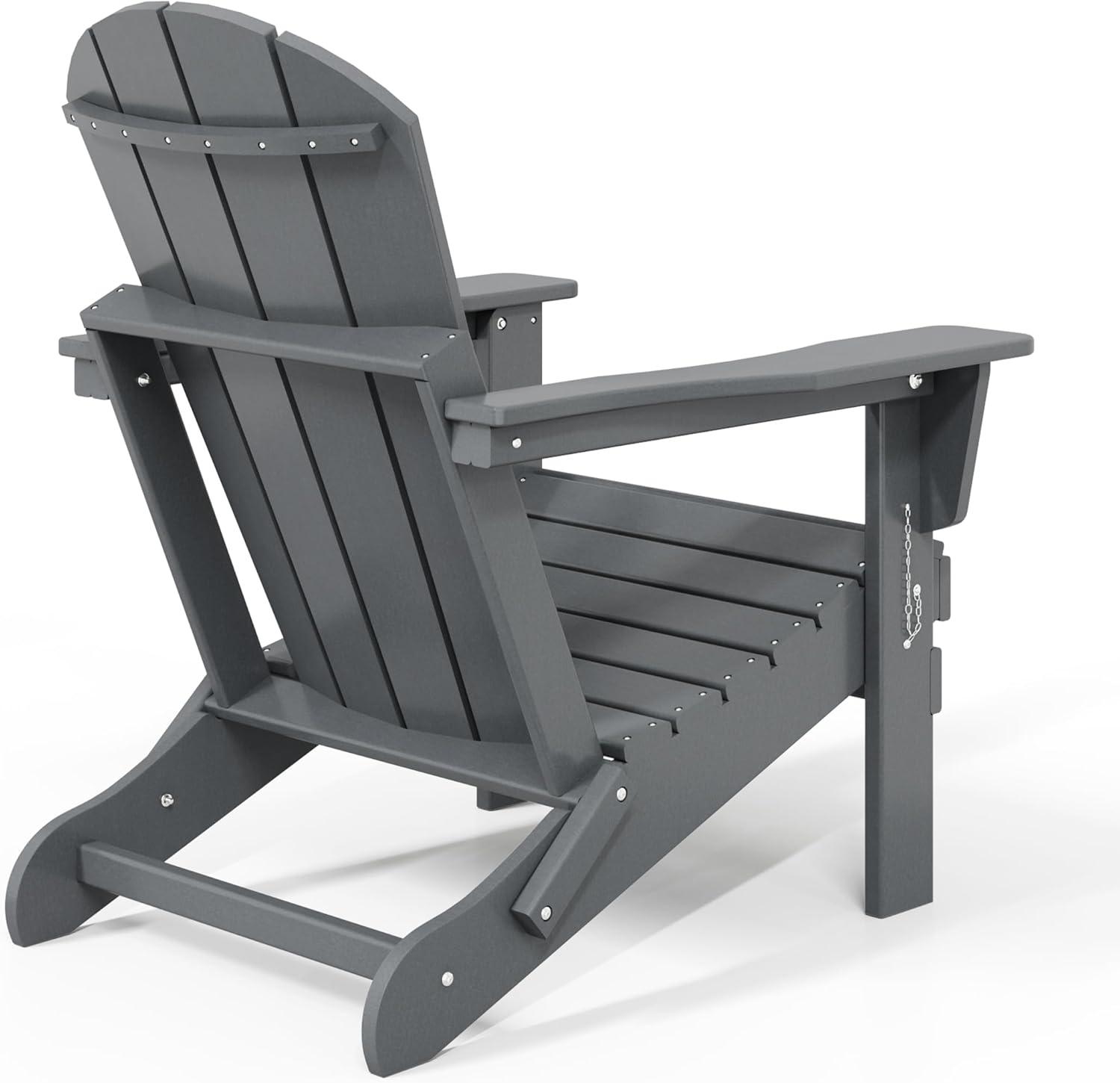 WestinTrends Malibu HDPE Outdoor Patio Folding Poly Adirondack Chair