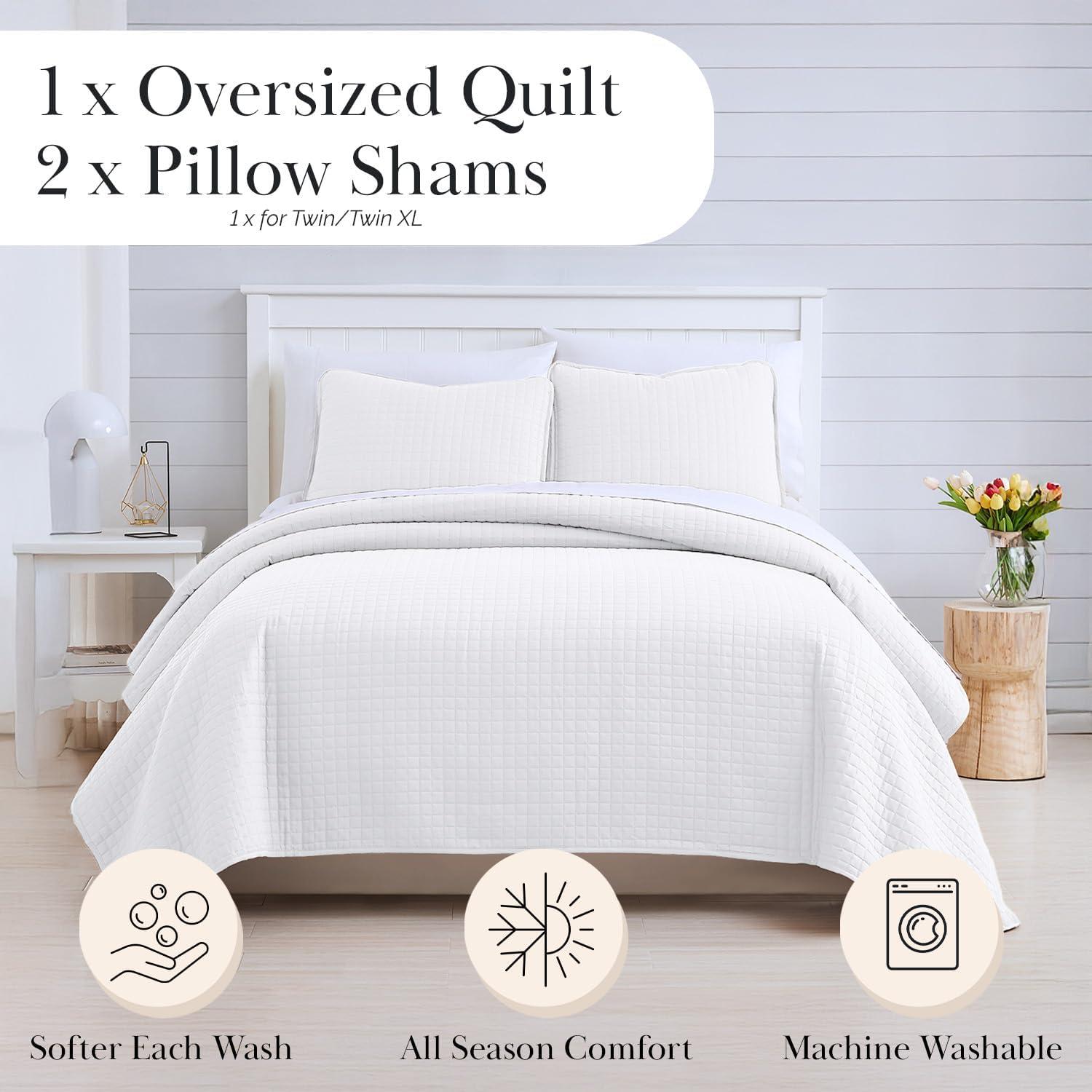 SouthShore Fine Linens Ashanti Oversized easy care lightweight Quilt Set by Southshore Fine Linens & Reviews | Wayfair