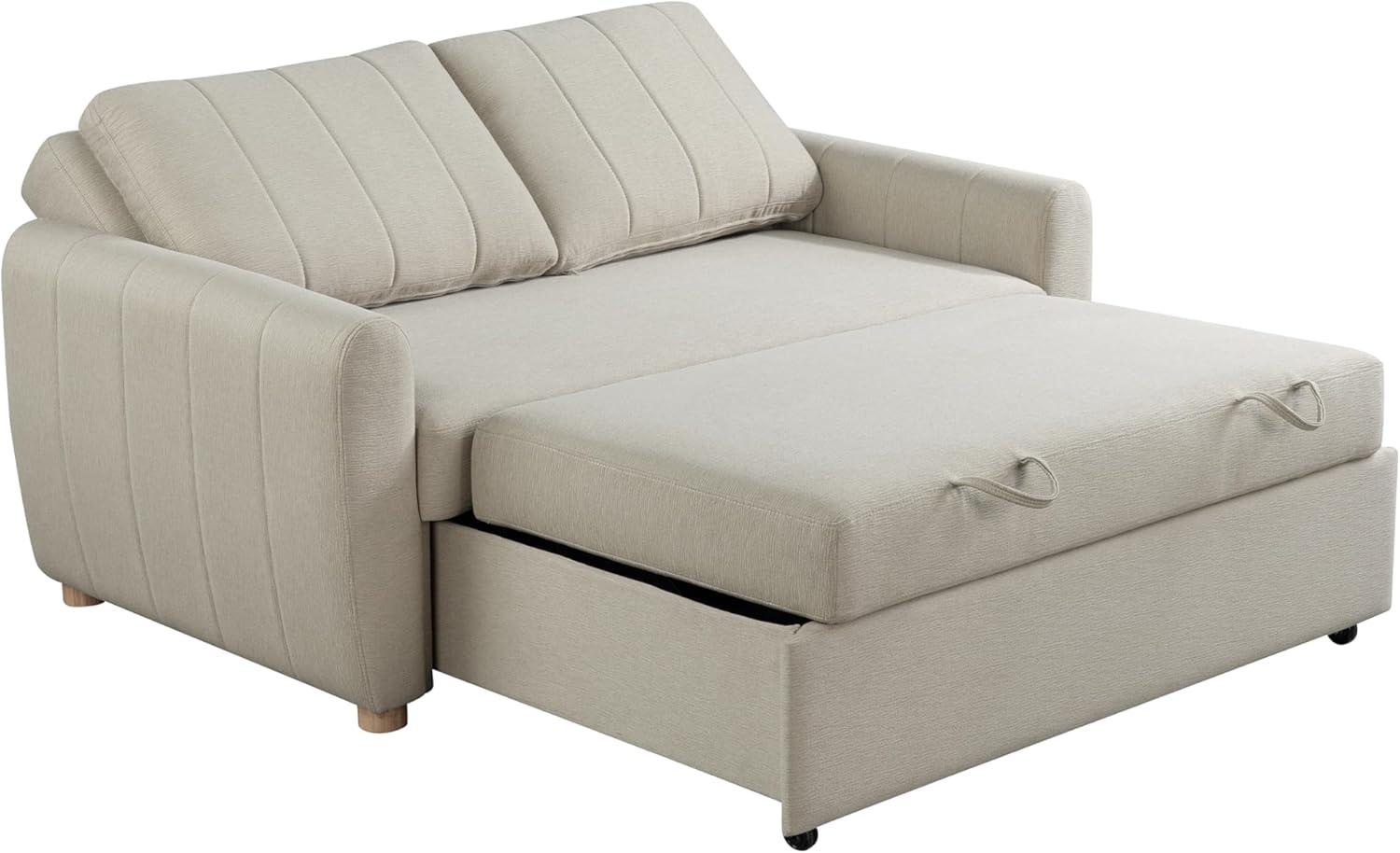 Serta Lowry 66.5" Full-Size Upholstered Convertible Sleeper Loveseat