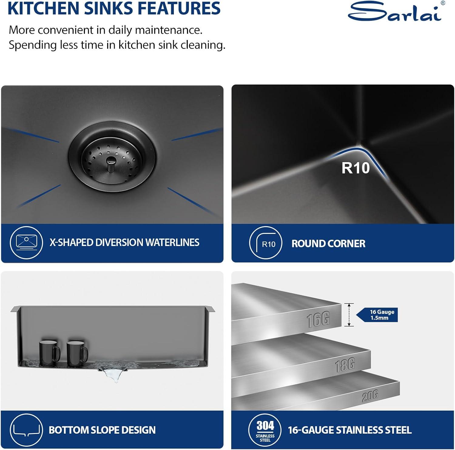 Undermount Single Bowl Stainless Steel Kitchen Sink