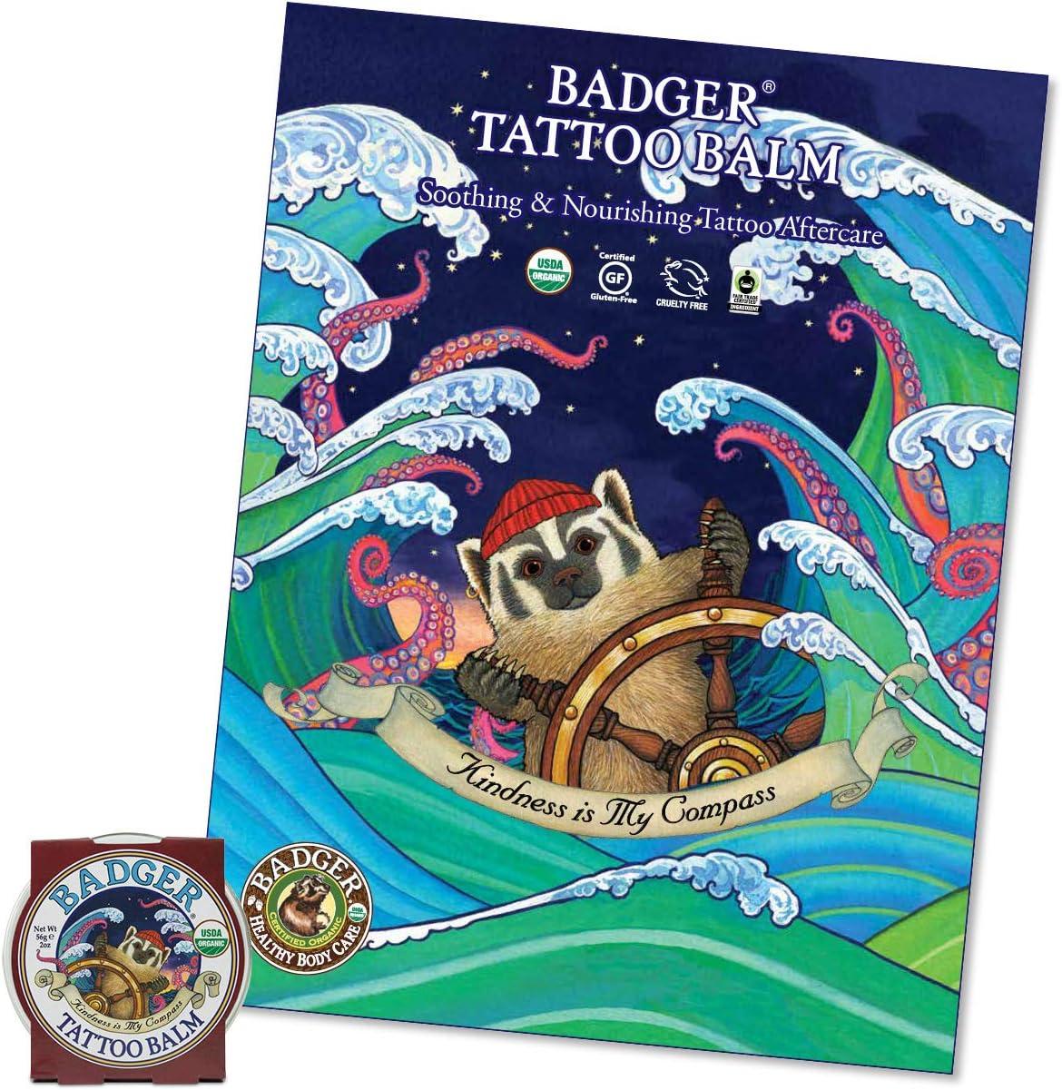 Badger Tattoo Balm, Coconut & Tamanu, 2 oz