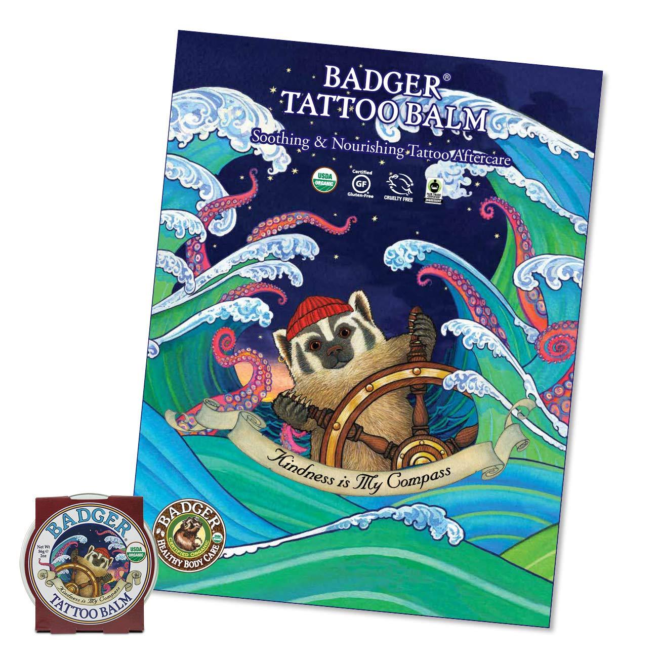 Badger Tattoo Balm, Coconut & Tamanu, 2 oz