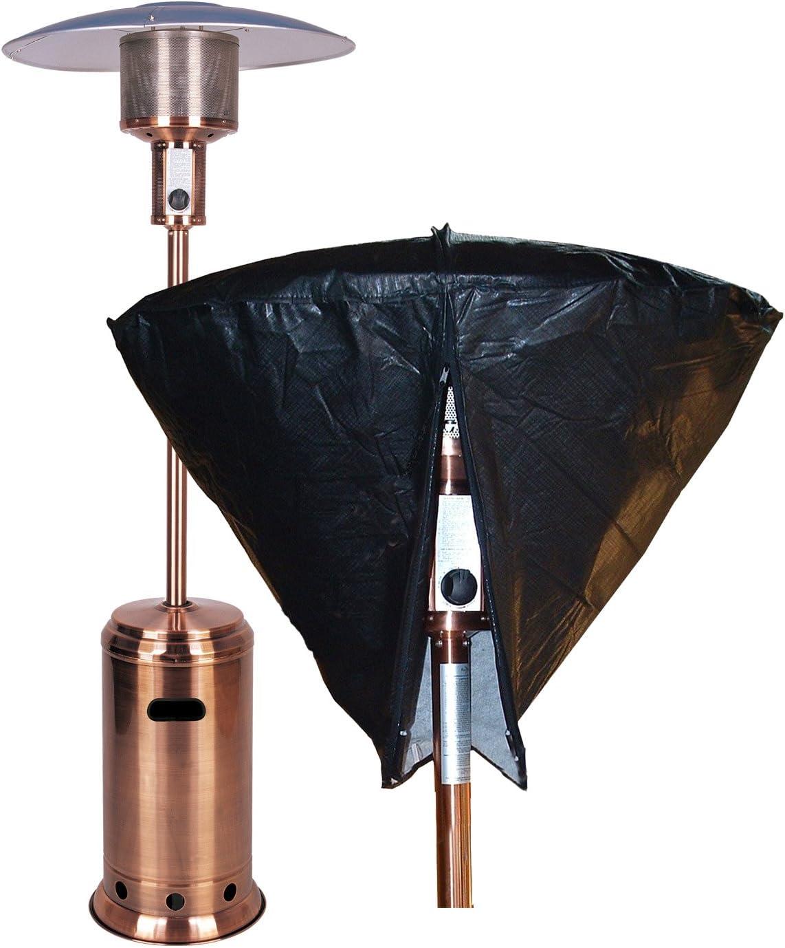 Fire Sense Fire Sense Outdoor Vinyl Head Cover LPG Patio Heaters Heavy Duty 10 Gauge Felt Lined with 32" Reflectors-Black