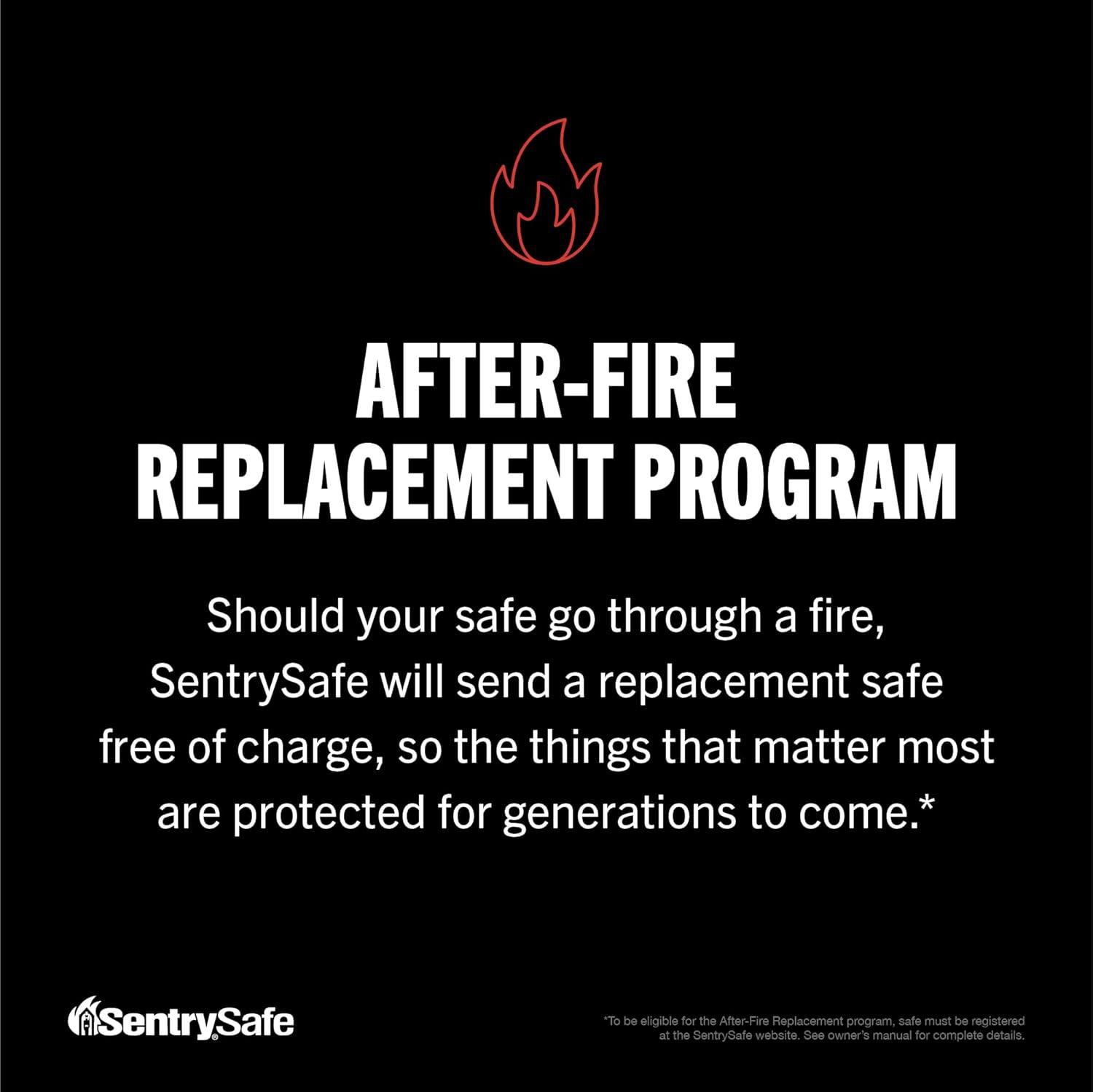 SentrySafe SFW123BTC Fire-Resistant and Water-Resistant Safe with Fingerprint Biometric Lock, 1.23 Cu. ft.
