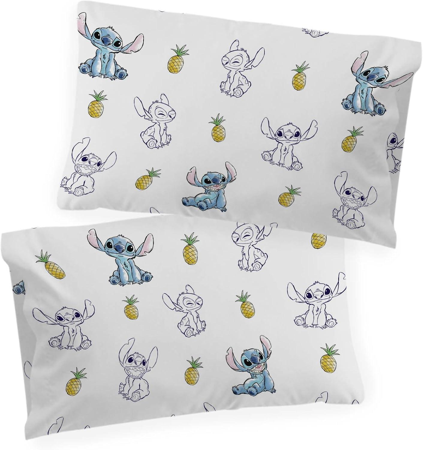 Saturday Park Lilo and Stitch Watercolor Vibes 100% Organic 2 Pack Cotton Pillowcase