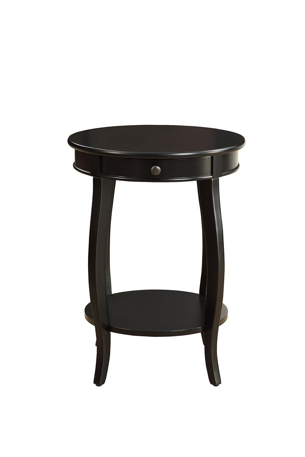 ACME Alysa Traditional Wooden End Table, Black, 18"W