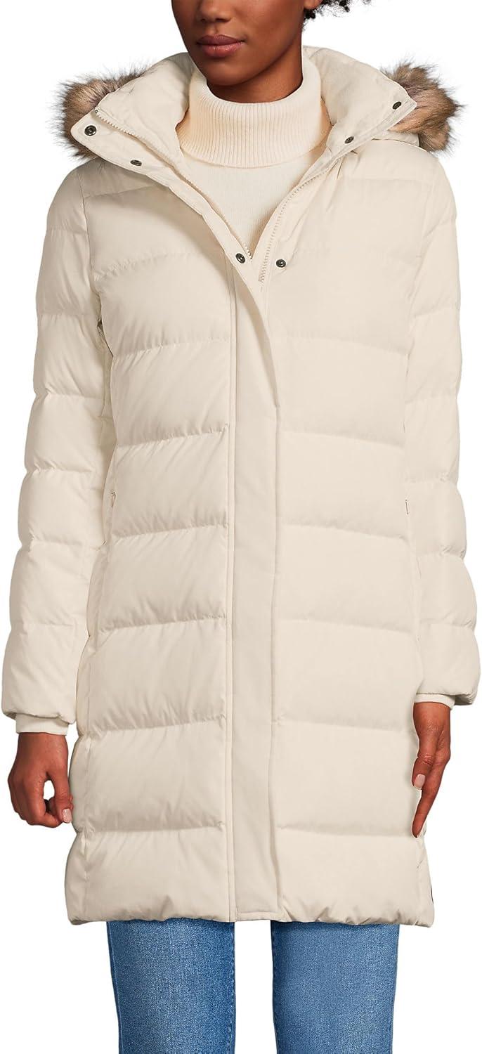 Lands' End Women's Max 600 Down Puffer Coat - X Large - Ivory Pearl
