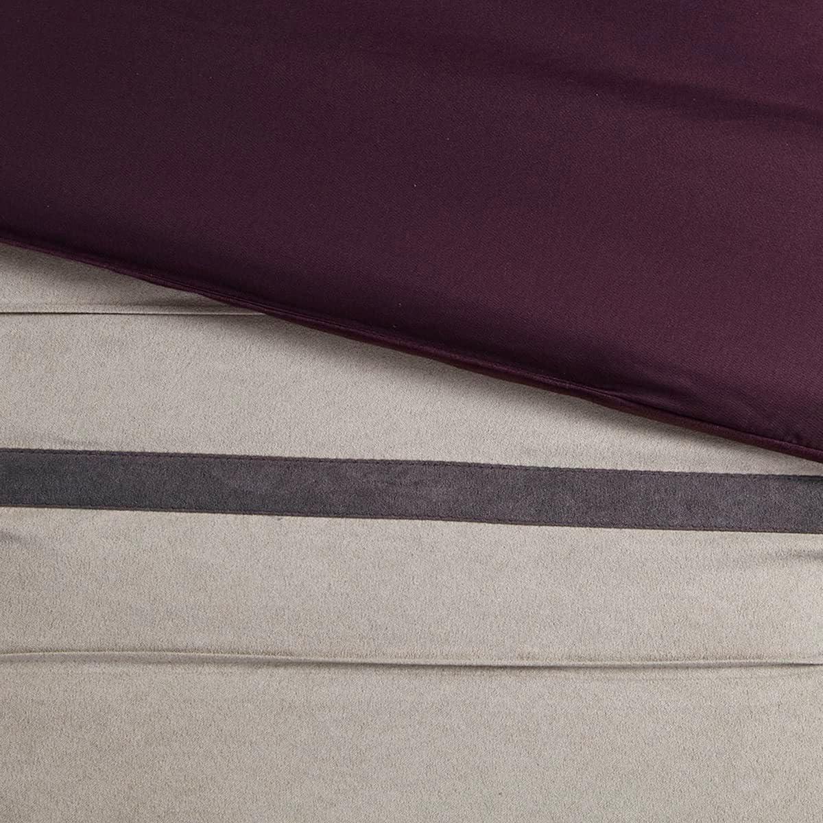 Madison Park Palmer 7 PC Pieced Faux Suede Comforter Set