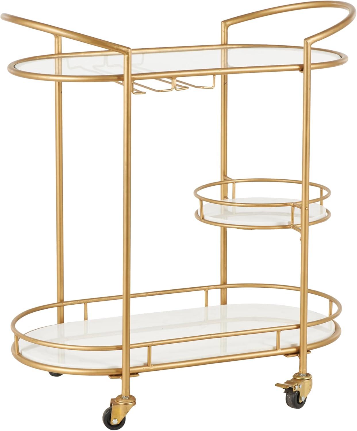 Colette Marble Bar Cart