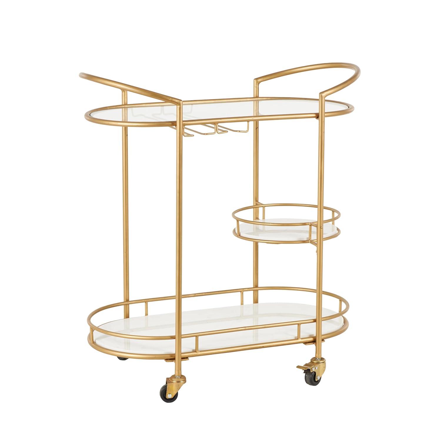Colette Marble Bar Cart