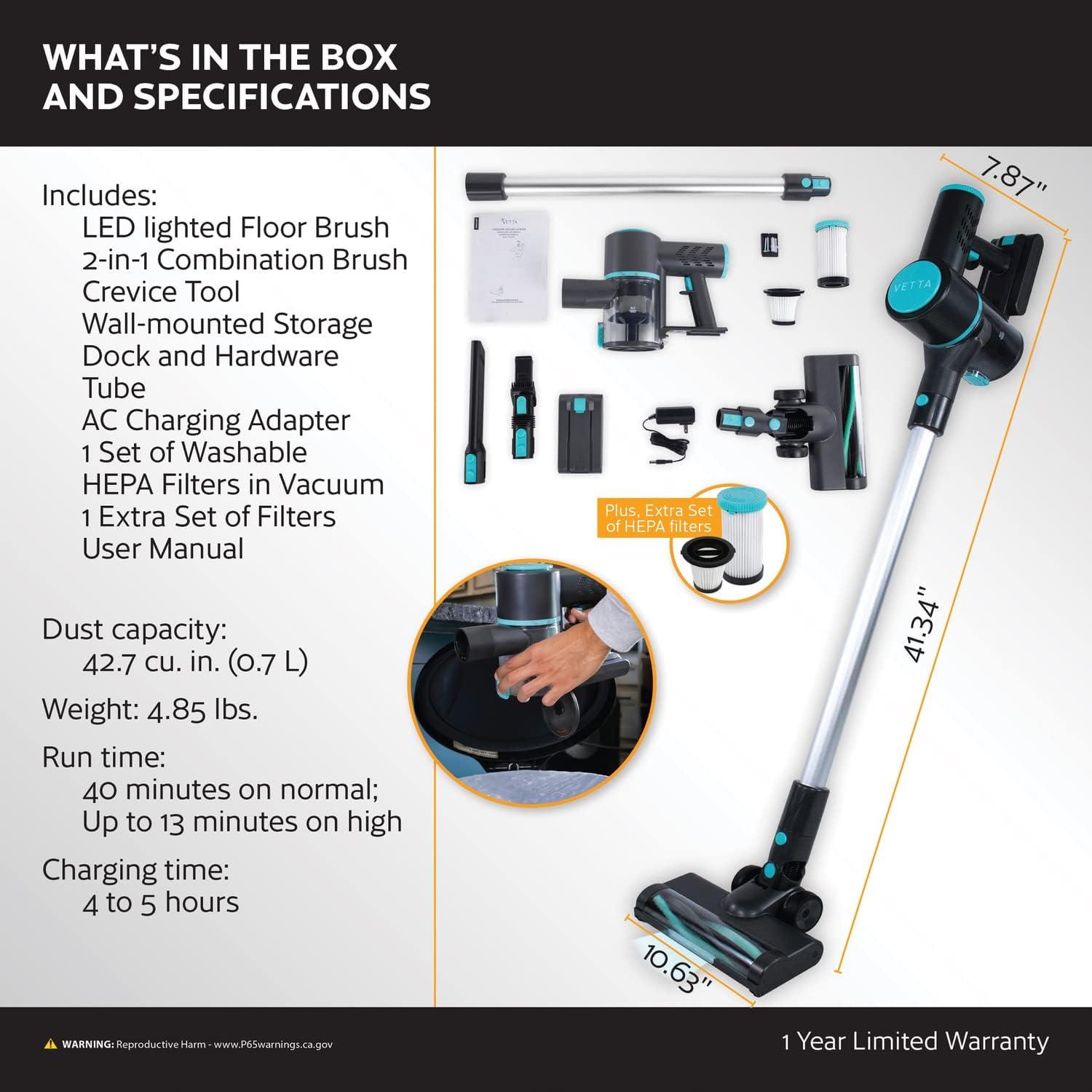 Vetta Cordless Stick Vacuum