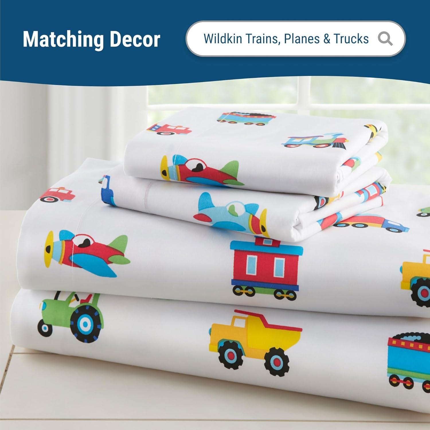 Wildkin Trains, Planes & Trucks Microfiber Pillowcase - Standard