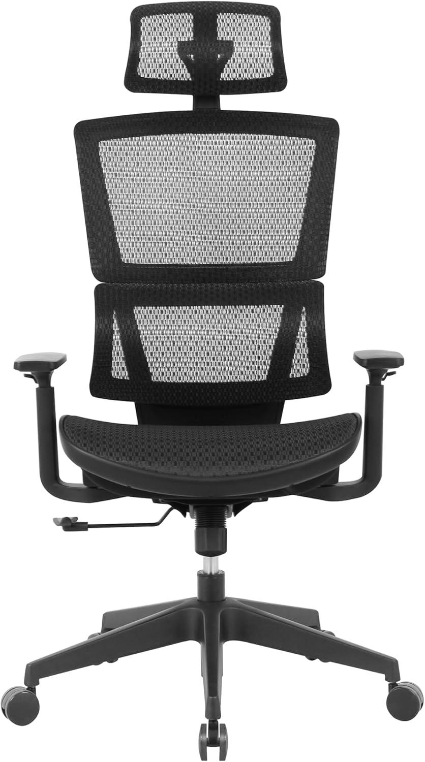 Realspace® Radano Mesh High-Back Executive Office Chair, Black, BIFMA Compliant