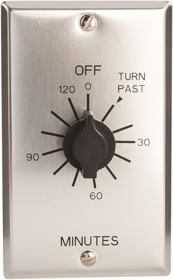 C Series Commercial Style Spring Wound Auto Off In-Wall Time Switch, 2 Hours