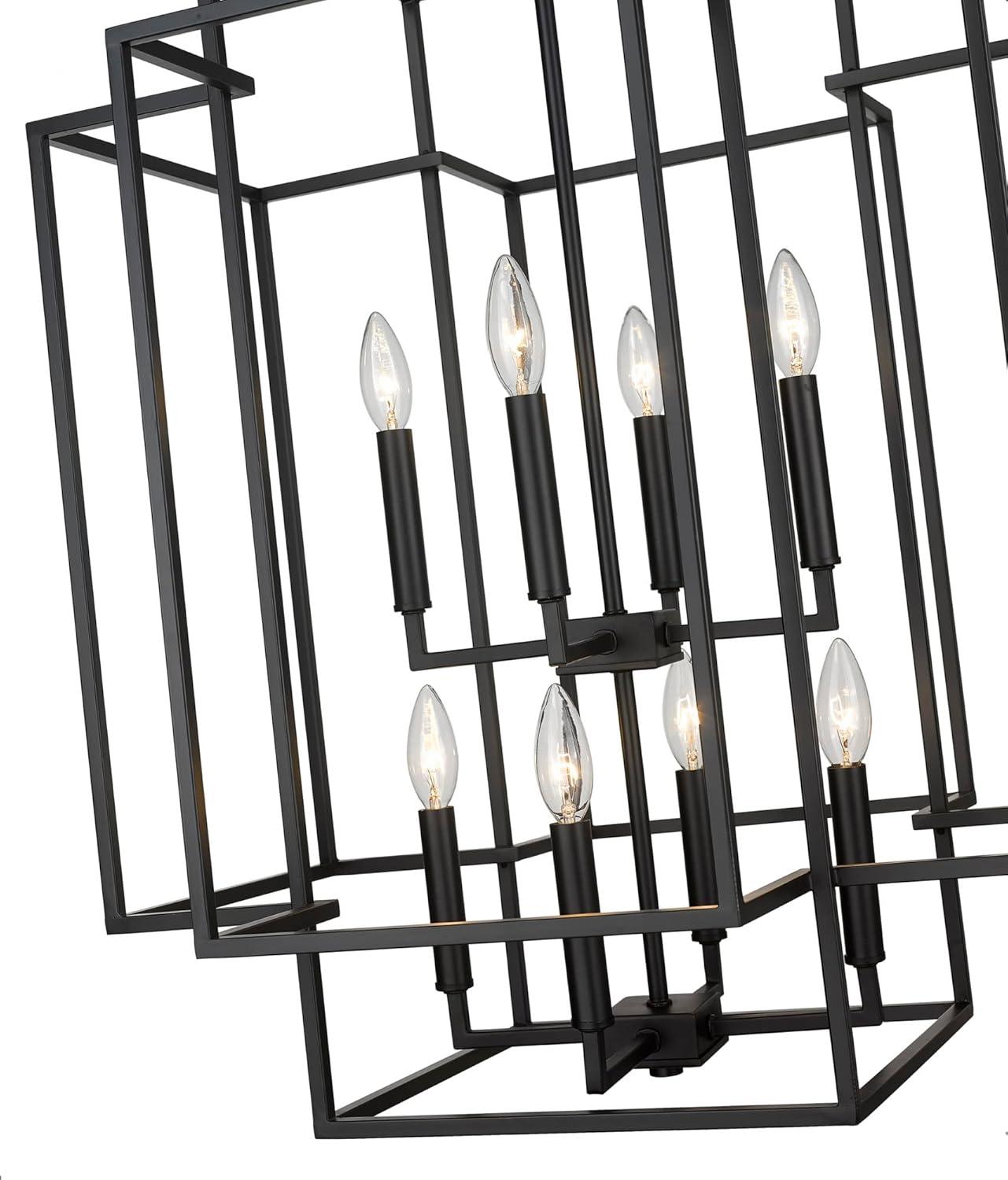 Z-Lite Titania 8 - Light Chandelier in  Matte Black