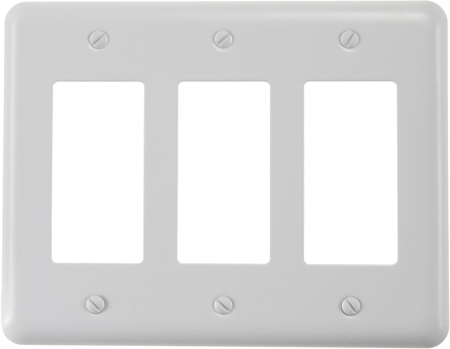 Devon White Metal 3-Gang Rocker Wall Plate