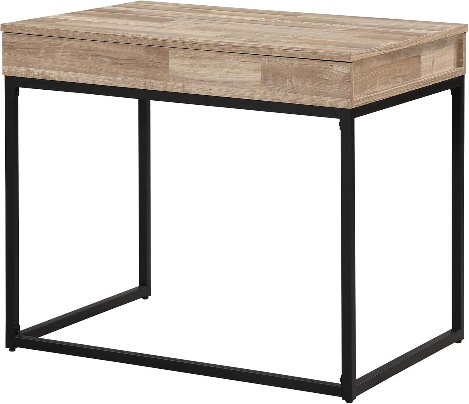 Sit and Stand Desk in Engineered Wood Brown Finish KD