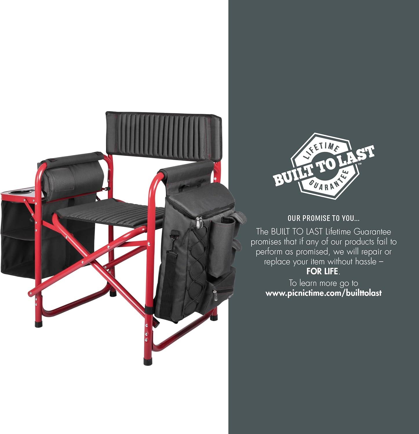 Deluxe Fusion Outdoor Chair with Side Table & Soft Cooler - Beach and Camping Ready