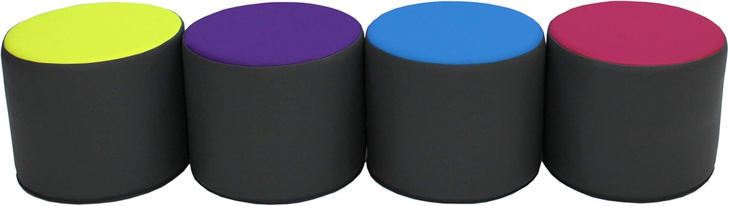 SoftScape 15" Circle/Cylinder Accent Ottomans (Set of 4)