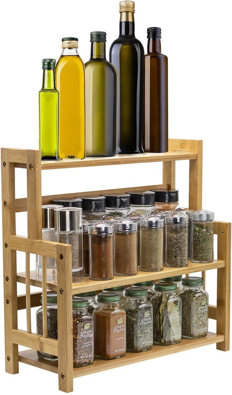 Freestanding Bamboo Spice Rack