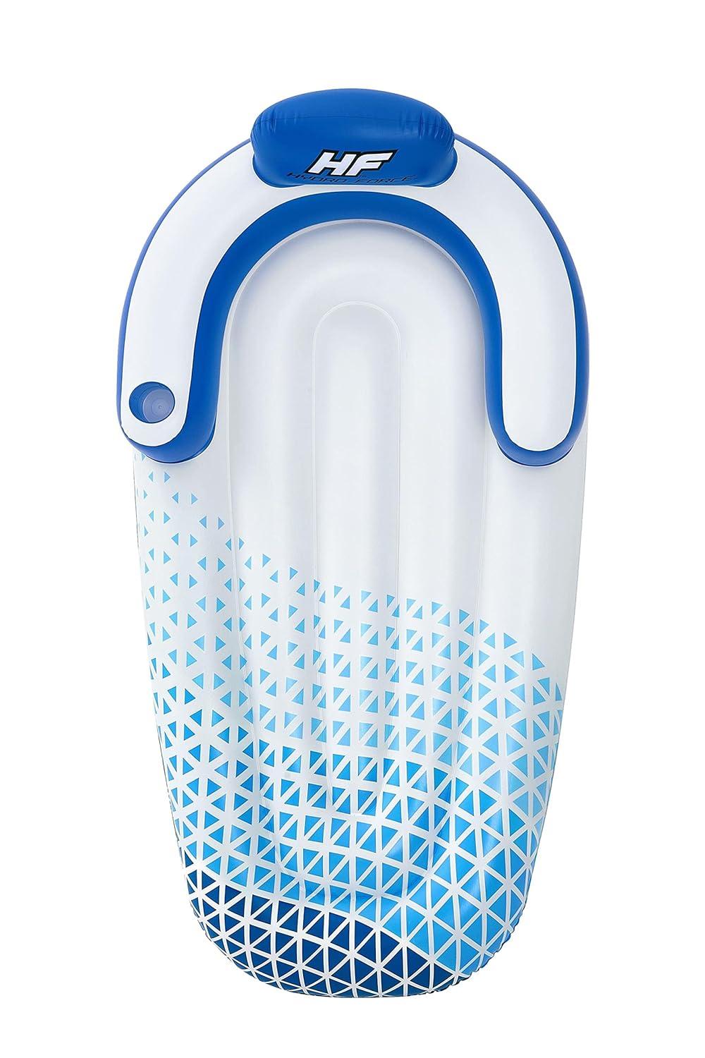 Bestway Bestway Hydro Force: Indigo Wave Pool Lounge 72" x 42"  - Inflatable Pool Accessory, Built-In Cupholder, Water Float