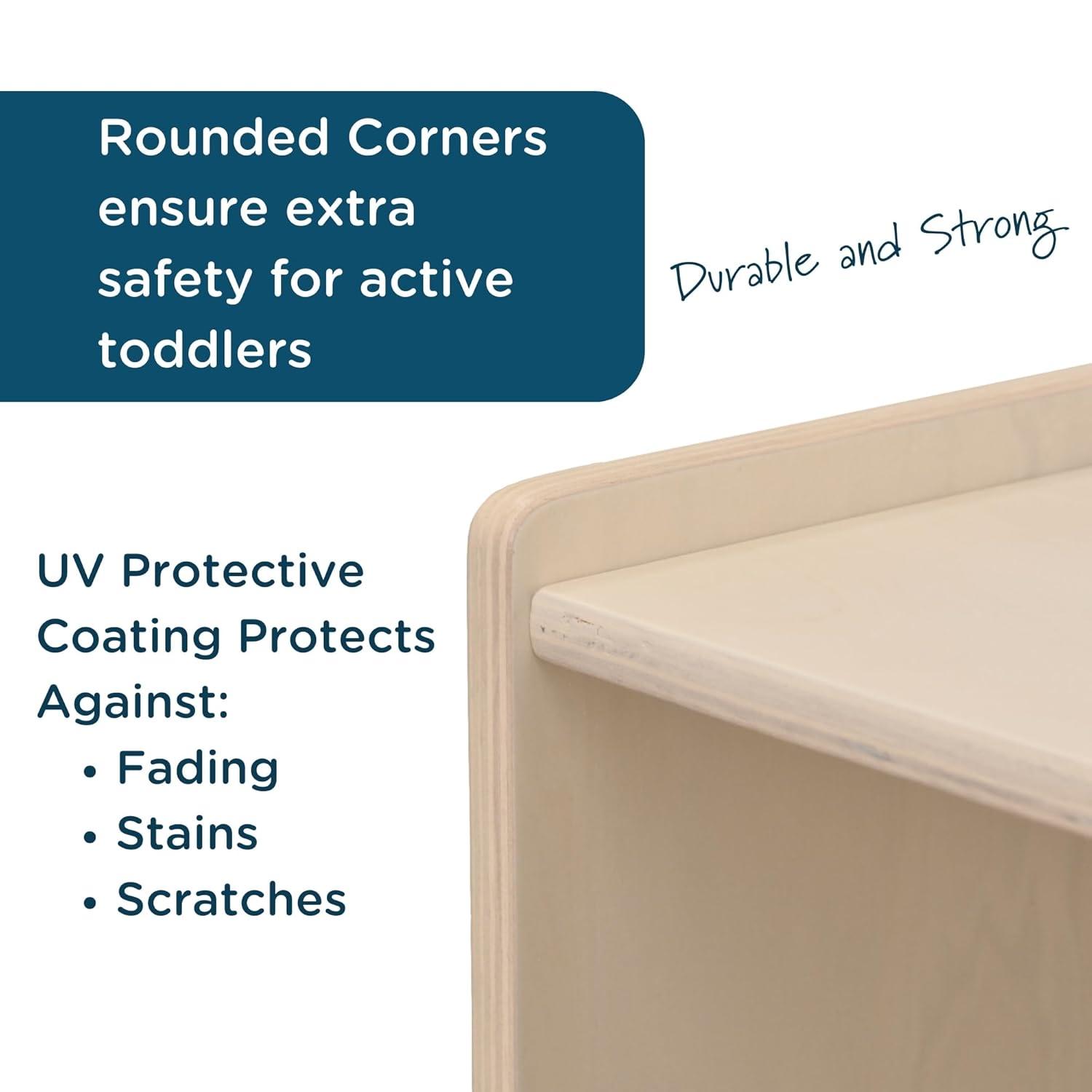 Angeles Angeles Mobile 4-Shelf Book Display with Storage - RTA