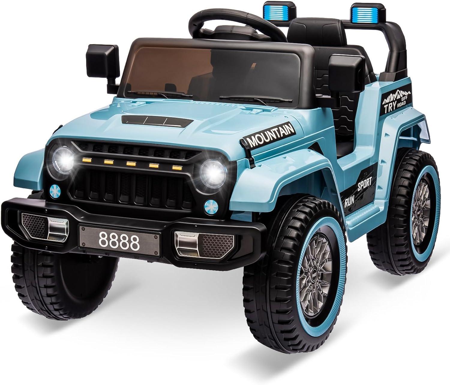 Blue 12V Kids Ride-On Quad Truck with Remote Control