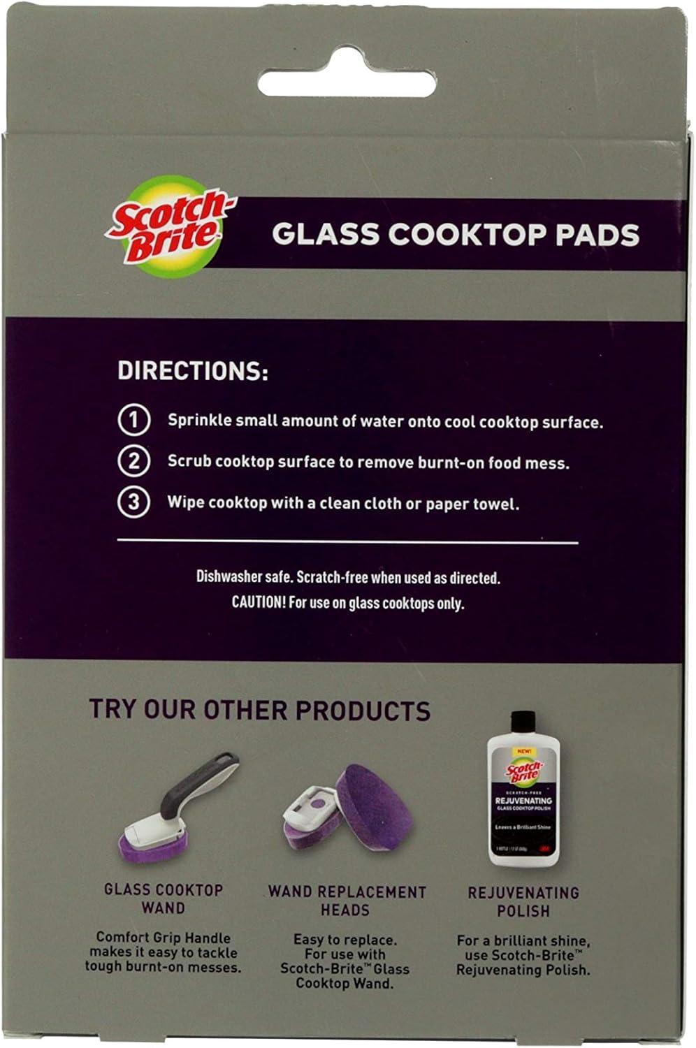 Scotch-Brite Non-Scratch Glass Cooktop Cleaning Pad, 2 Pads