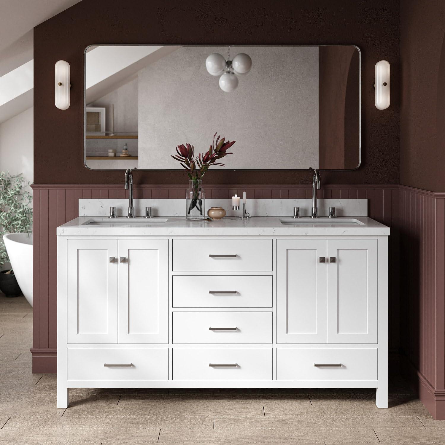 Ariel A055swqovo Cambridge 55" Free Standing Single Basin Vanity Set - White