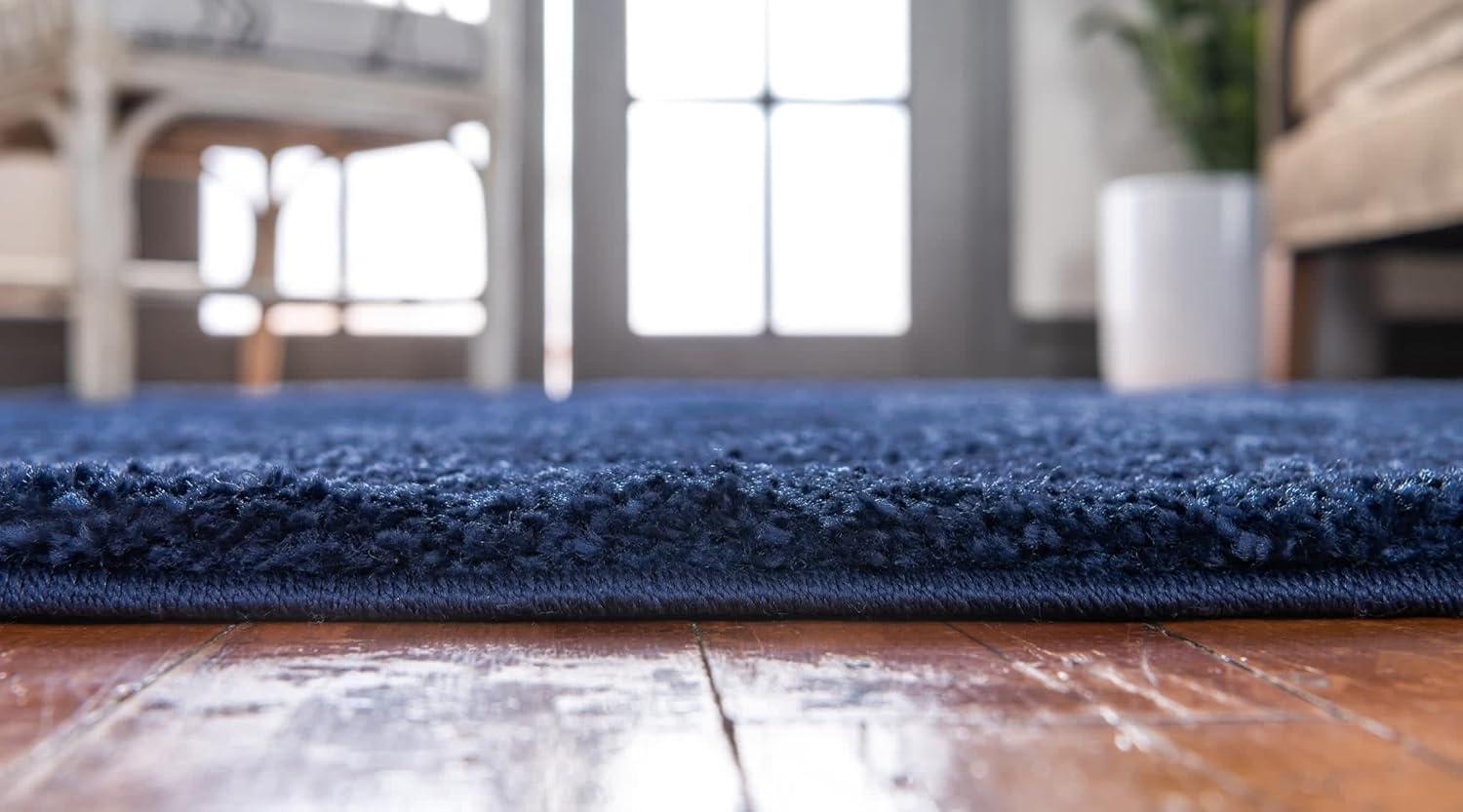 Unique Loom 10' 0 x 14' 1 Solo Calabasas Navy Blue Area Rug