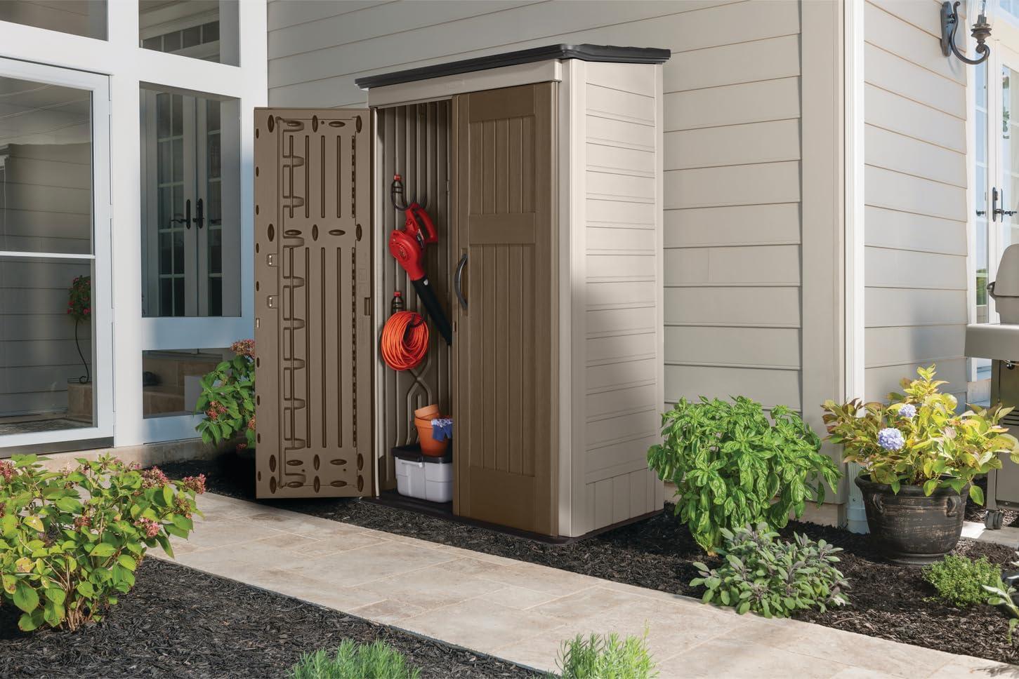 Rubbermaid Big Max 2 ft. 6 in. x 4 ft. 3 in. Large Vertical Resin Storage Shed