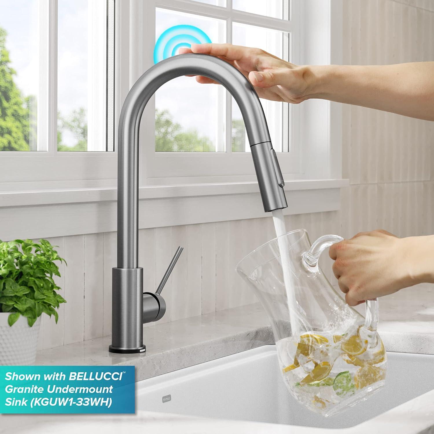 Spot Free Stainless Steel Touch Kitchen Faucet with Pull-Down Sprayer