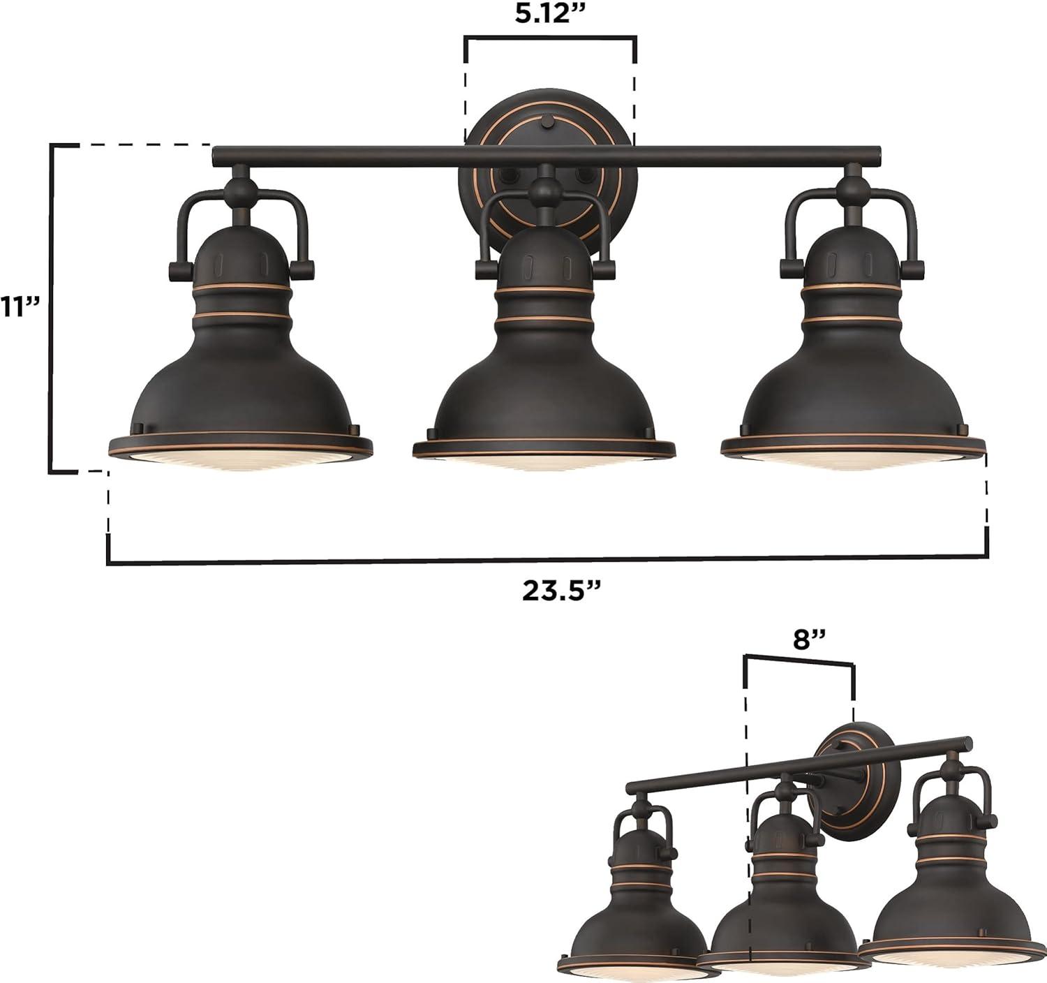 Westinghouse Lighting 6116200 Boswell Three-Light Indoor Wall Fixture, Oil-Rubbed Bronze