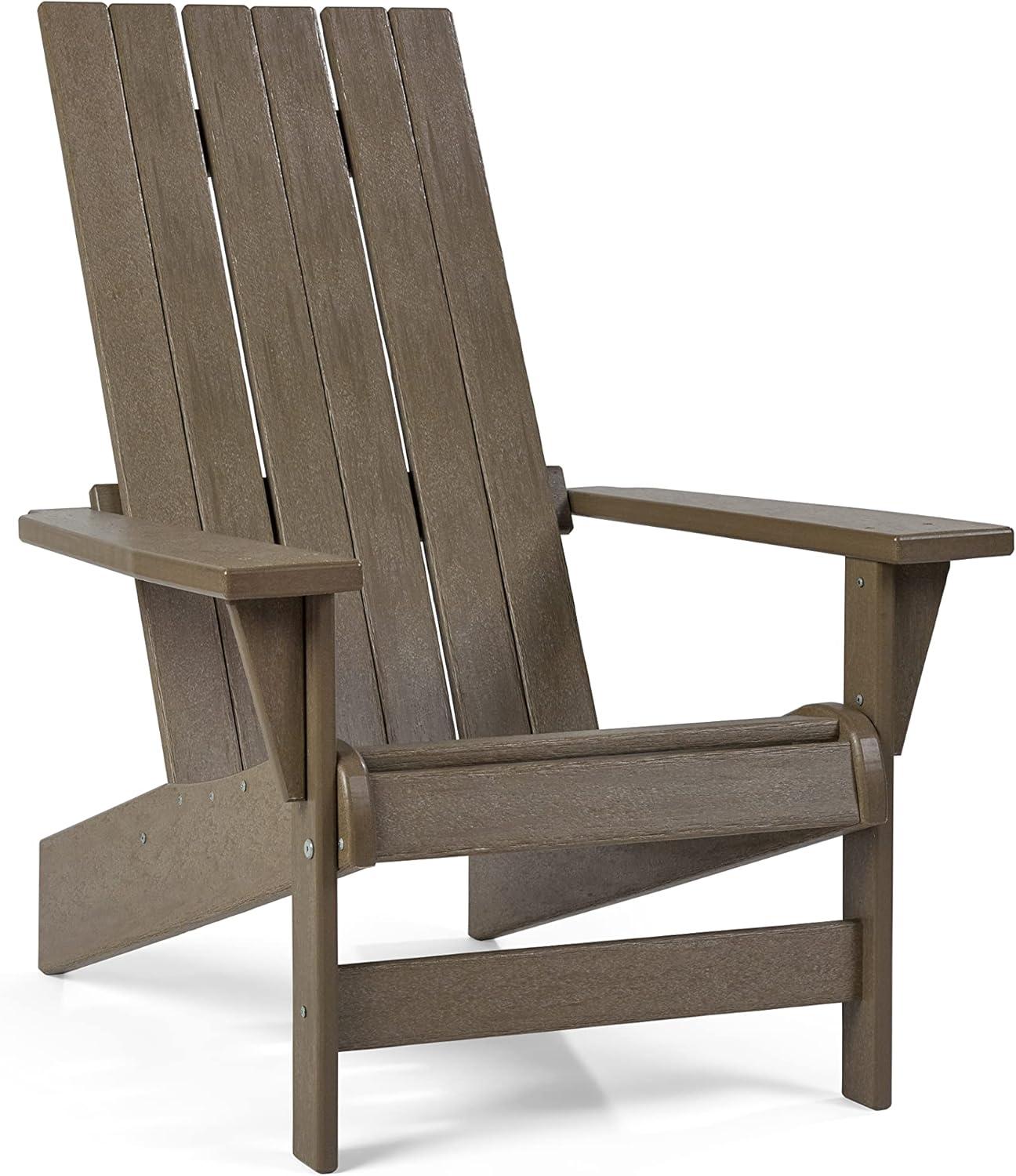 Keter Montauk Adirondack Chair Modern Premium Weatherproof Outdoor Patio Furniture Ideal for Entertaining by the Pool or Backyard Fire Pit