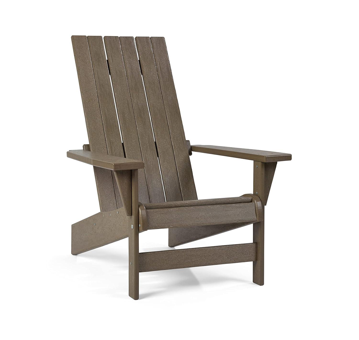 Keter Keter Montauk Adirondack Chair Modern Premium Weatherproof Outdoor Patio Furniture Ideal for Entertaining by the Pool or Backyard Fire Pit