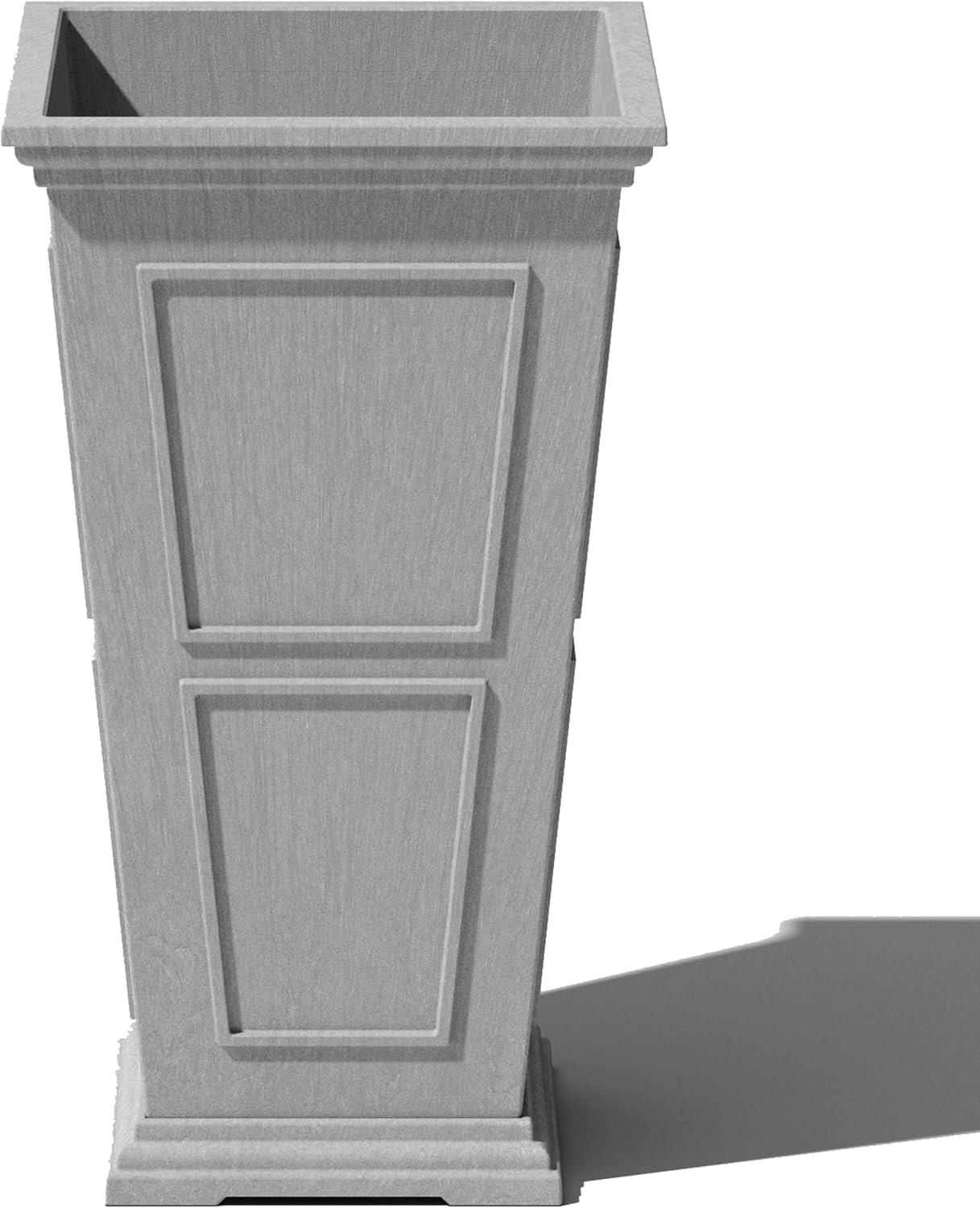 Veradek Brixton Tall 26" Plastic Planter - Gray