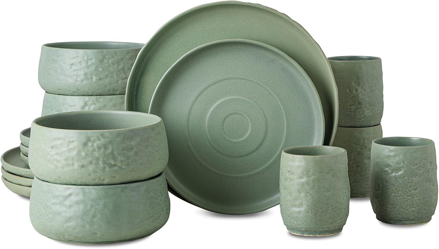 Shosai Stone by Mercer Project Shosai 16-Piece Dinnerware Set Stoneware